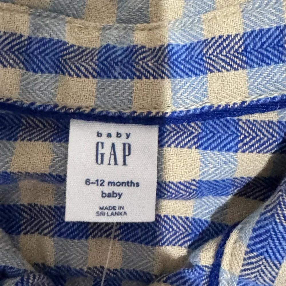 5 for $25 SALE 🎉  Blue and Tan Plaid Button-Front Kids Shirt- baby gap